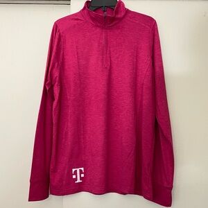 Vansport T- mobile women’s quarter zip pullover full sleeve. Performance tee.